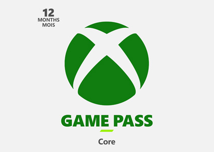 MEMORY-Xbox Game Pass Core - 12 Month Subscription 87.99 CAD