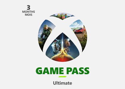 MEMORY-3 Month Xbox Game Pass Ultimate 68.99 CAD